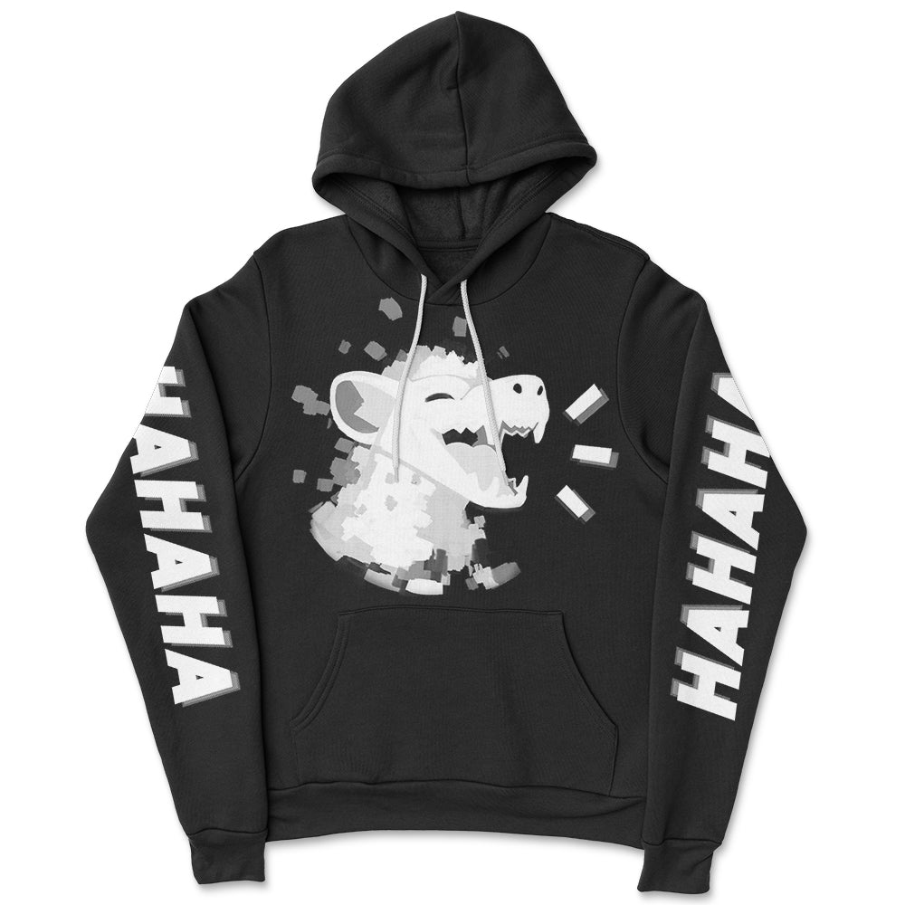 HAHA  HAHA Pullover Hoodie - Black – HyenaAgenda