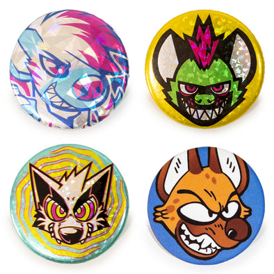 Toothy Grin Pin Button Pack